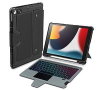 Nillkin Étui avec clavier amovible rétroéclairé et support pour iPad 9{^>e<^} génération 2020, 7{^>e<^} génération 2019/2021 (noir pour iPad 10.2)