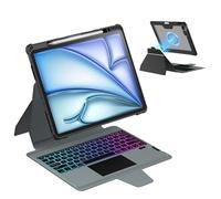 Nillkin Étui avec clavier magnétique pour iPad Air 11" (M3/M2) et Air 5e/4e génération, iPad Pro 11 (1ère/2ème/3e/4e génération) - Étui robuste avec clavier rétroéclairé amovible, pavé tactile, modes