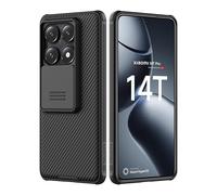 Nillkin Étui de Protection pour Xiaomi 14T Pro 5G, Protection de l'appareil Photo avec Appareil Photo Coulissant, résistant aux Chocs et aux Rayures, Compatible avec Xiaomi 14T Pro 6,67" 5G