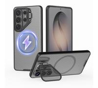 Nillkin Magnétique Coque pour Samsung Galaxy S26 Ultra,Étui Antichoc et Résistant aux Rayures avec Fonction Support Transparent Compatible avec Galaxy S26 Ultra 5G 6,9“2026 - Transparent Noir