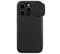 Nillkin Qin Book PRO Plain Leather Case pour Apple iPhone 15 Pro Max noir