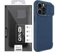 Nillkin Qin Cloth Pro case Apple iPhone 14 Pro Max bleu