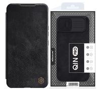 Nillkin Qin Cuir Pro Case Iphone 14 Plus Camera Sleeve Holster Case Flip Cover Black