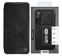 Nillkin Qin Leather Pro Case Case For Samsung Galaxy S22+ (S22 Plus) Camera Cover Holster Cover Case With Flap Black