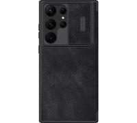 Nillkin Qin Leather Pro Case Samsung Galaxy S23 Ultra case with flip cover camera cover black