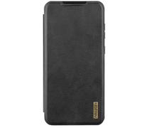 Nillkin Qin Pro Étui compatible avec Samsung Galaxy A56 - Étui de livre avec curseur d'appareil photo - Espace pour deux cartes Noir