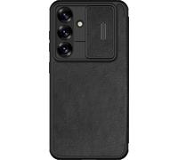 Nillkin Qin Pro Housse Pour Samsung Galaxy S25 Avec Flip Et Couverture De La Caméra - Noir