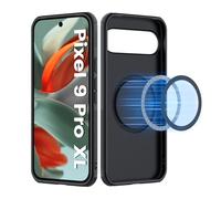 Nillkin Super Frosted Shield - Coque de protection magnétique rigide en PC + TPU avec pare-chocs en TPU - Protection de l'objectif de l'appareil photo - Fine et résistante aux chocs - Pour Pixel 9 Pro