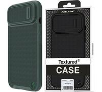 Nillkin Textured S Case iPhone 14 Plus Coque blindée avec cache caméra vert Housse pour téléphone portable