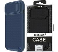Nillkin Textured S Case pour iPhone 14, coque blindée avec cache caméra, bleu Étui pour téléphone portable