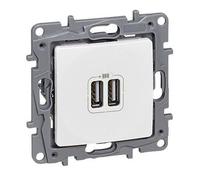 NILOE 2 MODULE BLANC PRISE CHARGEUR 2X USB 5V 2400MA 764594