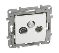 NILOE 2 MODULE BLANC TV-SAT PRISE DE COURANT 1.5DB 764563