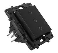 Niloe Step 863544 Interrupteur pour volet roulant 3 voies 6 AX Noir