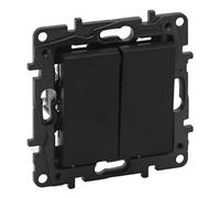 Niloe Step Interrupteur double 10 AX Noir