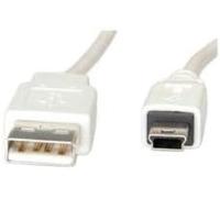 Nilox 1.8 m USB 2.0 - Câble USB (USB A, Mini-USB B, Mâle/Mâle, Couleur Blanc, UL)
