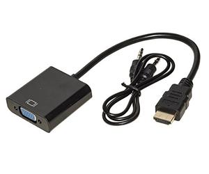 Nilox Adaptateur HDMI Type Mâle VGA Femelle avec Prise Audio Stéréo 3,5 mm