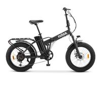 NILOX Bicicleta eléctrica plegable 250W 70km autonomía 20? 6 velocidades LCD Acero Negro