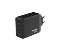 Nilox Caricabatterie Universale GAN 100W 4 Porte NXGANUSBC100 con Schermo Digitale