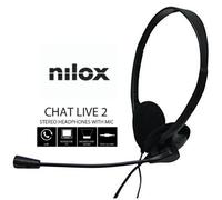 Nilox CHAT LIVE 2 Casques Ecouteurs Appels/Musique Noir