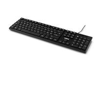 Nilox Clavier USB NXKBIT000012 léger et Compact avec Disposition Italienne, résistant à l'usure, câble de 1,5 mètre, Clavier Noir Compatible avec Windows, Linux et Mac