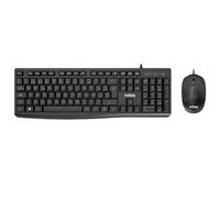 Nilox Combo de Teclado y Ratón con Cable Negro QWERTY Español