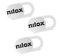 Nilox Couvre-webcam Privacy 3 pièces Blanc Ultrafin Coulissant pour portable, tablette, TV