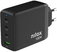 Nilox GAN Chargeur universel 100W 4 Ports NXGANUSBC100 avec écran digital
