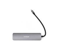 Nilox, Hub USB-C 6 en 1, Station d'accueil, Structure Fine, Plug & Play