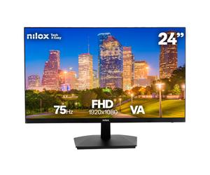 Nilox MONITOR 23.8 NXM24FHD11 LED FHD 75HZ 16:9 5MS HDMI/VGA écran plat de PC 61 cm (24 ) 1920 x 1080 pixels Full HD Noir