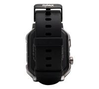 Nilox Montre connectée Trailround Sport – écran tactile 1,91" 320 x 385 px acier inoxydable – Noir