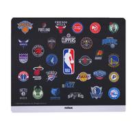 Nilox, Tapis de Souris NBA Black, avec Surface Antistatique et antidérapante, Convient pour Souris Optique et Laser, Dimensions 21 x 25,5 x 0,5 cm et Poids de 50 g