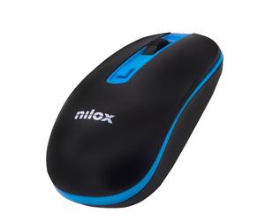 Nilox MOUSE WIRELESS BLACK/BLUE 1000 DPI souris Wi-Fi Optique 1600 DPI