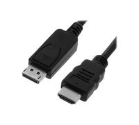 - Câble adaptateur - DisplayPort mâle pour HDMI mâle - 2 m - noir