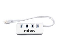 Nilox NX4HUB30 hub & concentrateur USB 3.2 Gen 1 (3.1 Gen 1) Type-A 5000 Mbit/s Gris