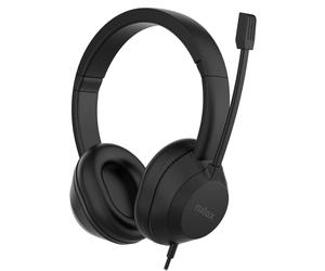 Nilox NXAUSB02 écouteur/casque Écouteurs Avec fil Appels/Musique USB Type-A Noir