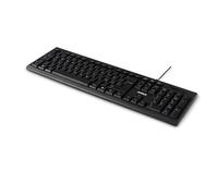 Nilox NXKBIT000011 Clavier USB ergonomique, léger et compact avec disposition italienne, anti-usure, câble de 1,5 mètre, clavier noir compatible avec Windows, Linux et Mac