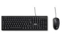 Nilox NXKMIT0011 Kit clavier et souris USB, clavier avec disposition italienne, souris avec capteur optique de 1600 DPI, compatible avec Windows, Linux et Mac
