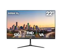 Nilox NXM22FHD1201 Moniteur 21,5", Full HD, écran Gaming 120 Hz 4 ms, Moniteur PC avec Support VESA, connexions HDMI, Convient pour Le Travail et Le Divertissement