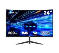 Nilox NXM24CRV2001 Moniteur incurvé 24", Full HD, écran de Gaming 200 Hz, écran d'ordinateur avec Support VESA 75 x 75 mm, Technologie VA, connexions HDMI 2.1 et DP 1.4