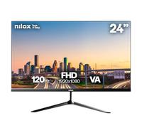 Nilox NXM24FHD1203 Moniteur 24 Pouces, Full HD, écran de Gaming 120 Hz, écran d'ordinateur avec Support VESA 75 x 75 mm, connexions HDMI et VGA, réduction de lumière Bleue pour Confort visuel