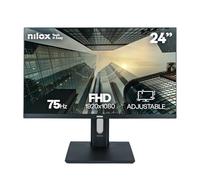 Nilox Moniteur NXM24REGWEB01 23,8 pouces 1080p 75 Hz IPS Webcam Haut-parleurs VESA Réglage en hauteur