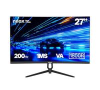Nilox NXM27CRV2001 Moniteur incurvé 27", écran de gaming 200 Hz 1 ms, écran d'ordinateur avec support VESA 100 x 100 mm, connexions HDMI et DP