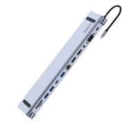 Station d'accueil - Nilox - NXDSUSBC07 - USB Type C - Gris