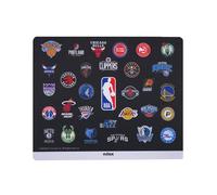 Nilox, Tapis de Souris NBA Black, avec Surface Antistatique et antidérapante, Convient pour Souris Optique et Laser, Dimensions 21 x 25,5 x 0,5 cm et Poids de 50 g