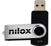 Nilox USB-C Flash Drive 64GB Silver | USB 3.2 Gen 1 | Vitesse de lecture 100 MB/s