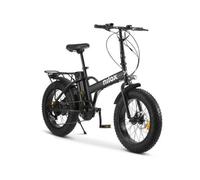 Nilox, Ebike X5 Pro, Vélo électrique, Jusqu'à 60 km d'Autonomie jusqu'à 25 km/h, Moteur 36 V/250 W et Batterie 36 V-10 Ah, Gomme FAT 20" x 4", Boîte à 6 vitesses