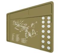 NILoykg& Tapis de Nettoyage pour Armes à feu, Tapis d'entretien pour Armes à feu, Tapis de Nettoyage pour fusils, Tapis de Nettoyage magnétique pour Toutes Les Armes à feu,Marron