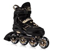 NILS ABEC9 Rollers de fitness Technologie Rollers de fitness réglable Taille 35-38 39-42, NA14174A, Noir/beige, 35-38 verstellbar