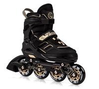 NILS Extreme Rollers de fitness ABEC9 NA14174A réglables Taille 35-38/39-42 Noir/beige