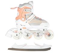 Nils Extreme Lucky Patins à glace 2 en 1 Blanc/rose ABEC7 Taille 29-33 34-38 39-43